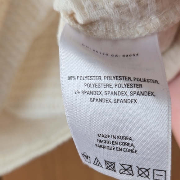 Anthropologie Cream Textured Top, XS, Casual Chic, Neutral - Picture 4 of 6